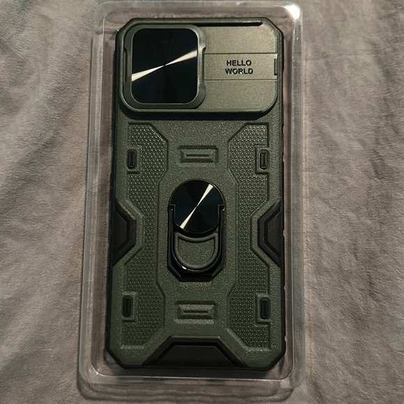 iPhone 14 Pro Max 6.7 protective cover with camera slide & kickstand-Green - Picture 3 of 5